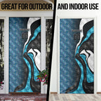 Personalised Port Adelaide Door Cover Trippy Psychedelic Abstract Art Mascot Football Fans