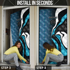 Personalised Port Adelaide Door Cover Trippy Psychedelic Abstract Art Mascot Football Fans