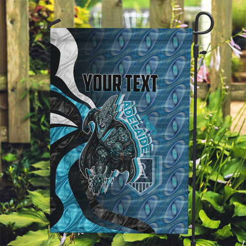 Personalised Port Adelaide Garden Flag Trippy Psychedelic Abstract Art Mascot Football Fans