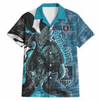 Personalised Port Adelaide Hawaiian Shirt Trippy Psychedelic Abstract Art Mascot Football Fans