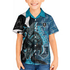 Personalised Port Adelaide Hawaiian Shirt Trippy Psychedelic Abstract Art Mascot Football Fans