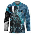 Personalised Port Adelaide Hockey Jersey Trippy Psychedelic Abstract Art Mascot Football Fans