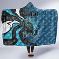 Personalised Port Adelaide Hooded Blanket Trippy Psychedelic Abstract Art Mascot Football Fans