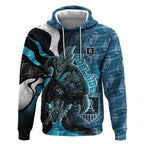 Personalised Port Adelaide Hoodie Trippy Psychedelic Abstract Art Mascot Football Fans
