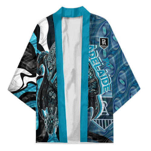 Personalised Port Adelaide Kimono Trippy Psychedelic Abstract Art Mascot Football Fans