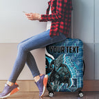 Personalised Port Adelaide Luggage Cover Trippy Psychedelic Abstract Art Mascot Football Fans