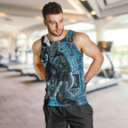 Personalised Port Adelaide Men Tank Top Trippy Psychedelic Abstract Art Mascot Football Fans