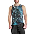 Personalised Port Adelaide Men Tank Top Trippy Psychedelic Abstract Art Mascot Football Fans