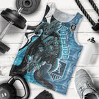 Personalised Port Adelaide Men Tank Top Trippy Psychedelic Abstract Art Mascot Football Fans