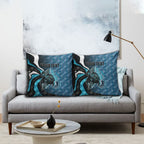 Personalised Port Adelaide Pillow Cover Trippy Psychedelic Abstract Art Mascot Football Fans