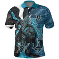 Personalised Port Adelaide Polo Shirt Trippy Psychedelic Abstract Art Mascot Football Fans