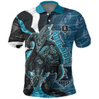 Personalised Port Adelaide Polo Shirt Trippy Psychedelic Abstract Art Mascot Football Fans