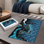 Personalised Port Adelaide Puzzle Trippy Psychedelic Abstract Art Mascot Football Fans