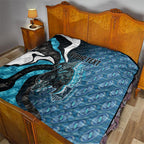 Personalised Port Adelaide Quilt Trippy Psychedelic Abstract Art Mascot Football Fans