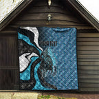 Personalised Port Adelaide Quilt Trippy Psychedelic Abstract Art Mascot Football Fans