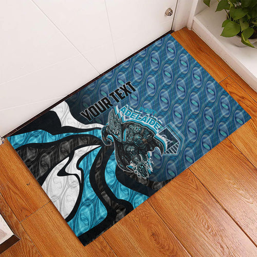 Personalised Port Adelaide Rubber Doormat Trippy Psychedelic Abstract Art Mascot Football Fans