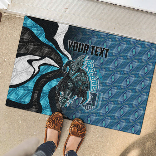 Personalised Port Adelaide Rubber Doormat Trippy Psychedelic Abstract Art Mascot Football Fans