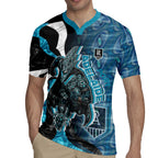 Personalised Port Adelaide Rugby Jersey Trippy Psychedelic Abstract Art Mascot Football Fans