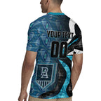 Personalised Port Adelaide Rugby Jersey Trippy Psychedelic Abstract Art Mascot Football Fans