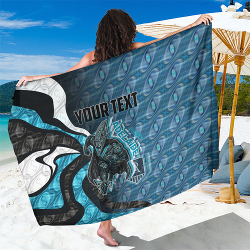 Personalised Port Adelaide Sarong Trippy Psychedelic Abstract Art Mascot Football Fans