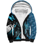 Personalised Port Adelaide Sherpa Hoodie Trippy Psychedelic Abstract Art Mascot Football Fans