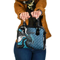 Personalised Port Adelaide Shoulder Handbag Trippy Psychedelic Abstract Art Mascot Football Fans