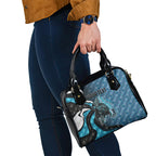 Personalised Port Adelaide Shoulder Handbag Trippy Psychedelic Abstract Art Mascot Football Fans