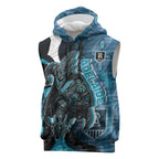 Personalised Port Adelaide Sleeveless Hoodie Trippy Psychedelic Abstract Art Mascot Football Fans