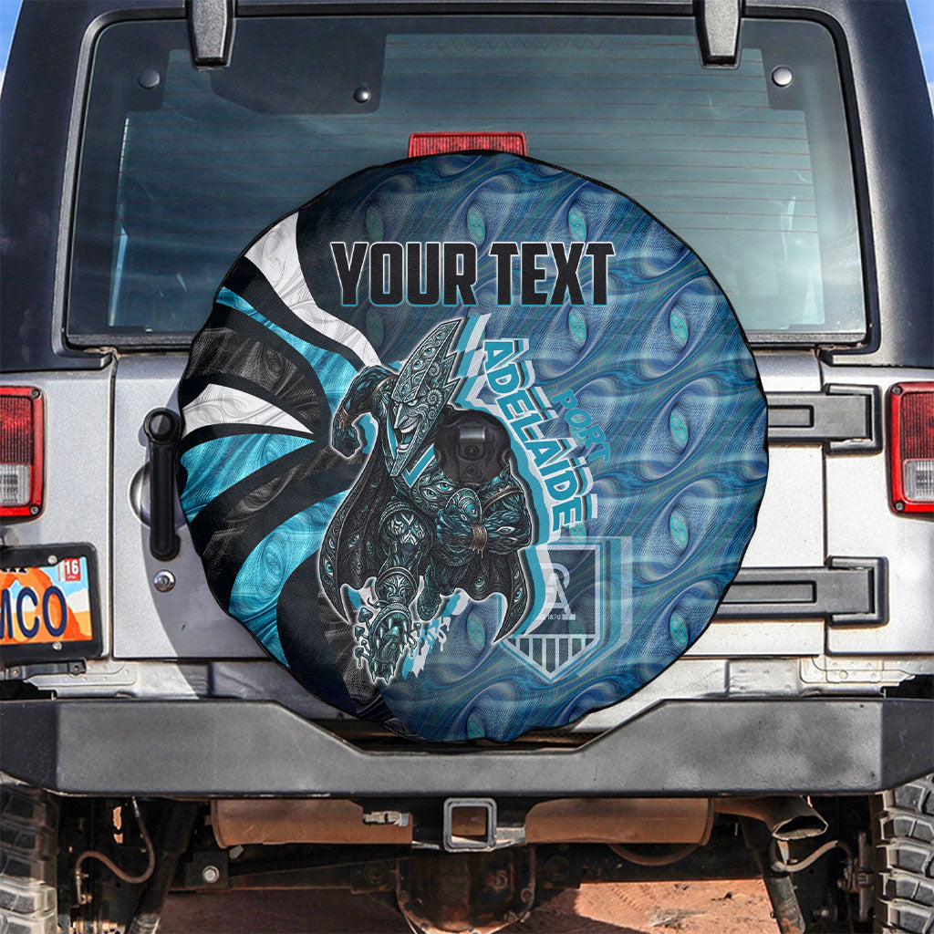 Personalised Port Adelaide Spare Tire Cover Trippy Psychedelic Abstract Art Mascot Football Fans