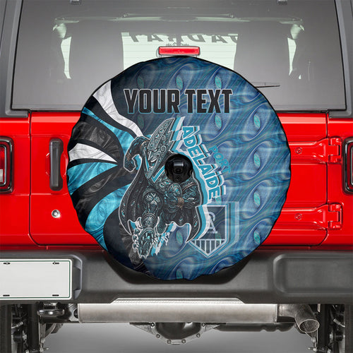 Personalised Port Adelaide Spare Tire Cover Trippy Psychedelic Abstract Art Mascot Football Fans