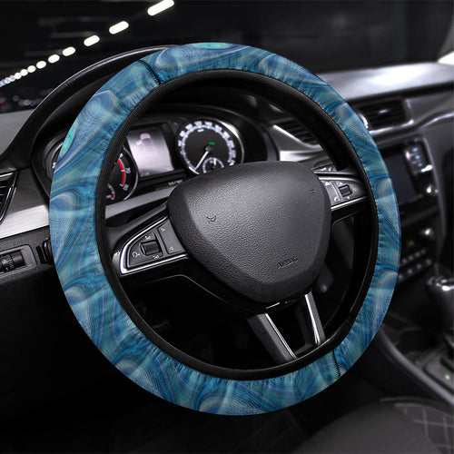 Port Adelaide Steering Wheel Cover Trippy Psychedelic Abstract Art Mascot Football Fans