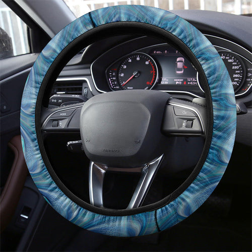 Port Adelaide Steering Wheel Cover Trippy Psychedelic Abstract Art Mascot Football Fans