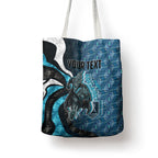 Personalised Port Adelaide Tote Bag Trippy Psychedelic Abstract Art Mascot Football Fans