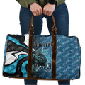 Personalised Port Adelaide Travel Bag Trippy Psychedelic Abstract Art Mascot Football Fans