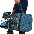 Personalised Port Adelaide Travel Bag Trippy Psychedelic Abstract Art Mascot Football Fans