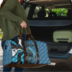 Personalised Port Adelaide Travel Bag Trippy Psychedelic Abstract Art Mascot Football Fans