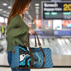 Personalised Port Adelaide Travel Bag Trippy Psychedelic Abstract Art Mascot Football Fans