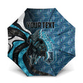 Personalised Port Adelaide Umbrella Trippy Psychedelic Abstract Art Mascot Football Fans
