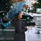 Personalised Port Adelaide Umbrella Trippy Psychedelic Abstract Art Mascot Football Fans