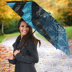 Personalised Port Adelaide Umbrella Trippy Psychedelic Abstract Art Mascot Football Fans