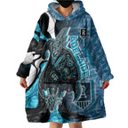 Personalised Port Adelaide Wearable Blanket Hoodie Trippy Psychedelic Abstract Art Mascot Football Fans