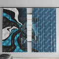 Personalised Port Adelaide Window Curtain Trippy Psychedelic Abstract Art Mascot Football Fans