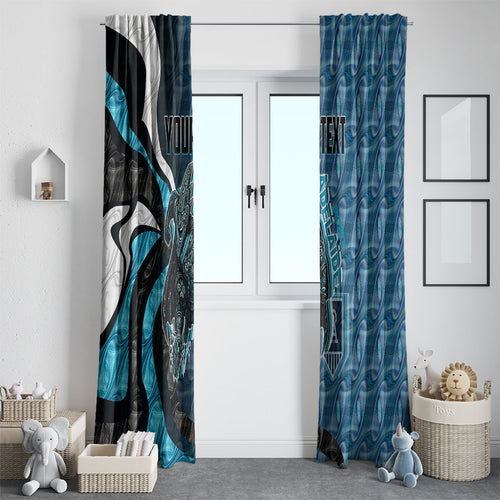 Personalised Port Adelaide Window Curtain Trippy Psychedelic Abstract Art Mascot Football Fans