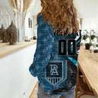 Personalised Port Adelaide Women Casual Shirt Trippy Psychedelic Abstract Art Mascot Football Fans
