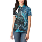Personalised Port Adelaide Women Polo Shirt Trippy Psychedelic Abstract Art Mascot Football Fans
