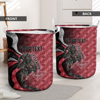 Personalised Essendon Bombers Laundry Basket Trippy Psychedelic Abstract Art Mascot Football Fans