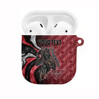Personalised Essendon Bombers AirPods Case Trippy Psychedelic Abstract Art Mascot Football Fans