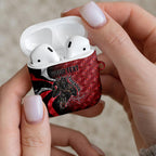 Personalised Essendon Bombers AirPods Case Trippy Psychedelic Abstract Art Mascot Football Fans