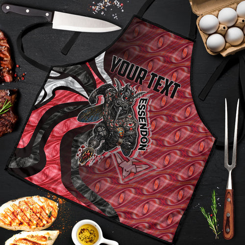 Personalised Essendon Bombers Apron Trippy Psychedelic Abstract Art Mascot Football Fans