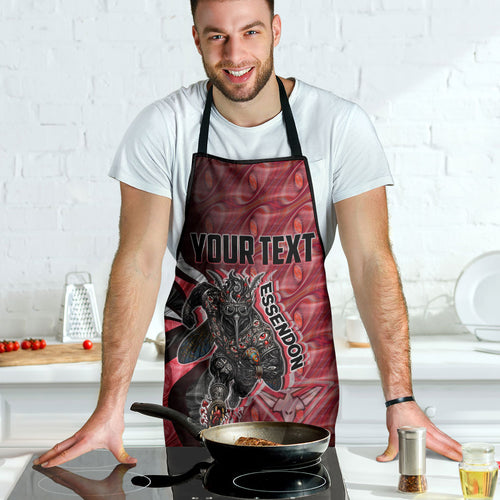Personalised Essendon Bombers Apron Trippy Psychedelic Abstract Art Mascot Football Fans